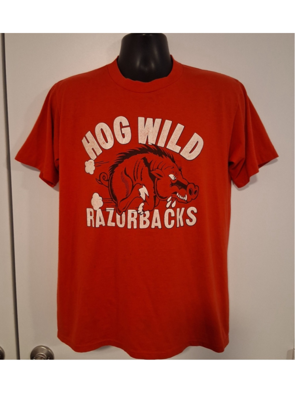 VTG 80s Arkansas Razorbacks "Hog Wild" Adult Large T-Shirt Single Stitch Jerzees